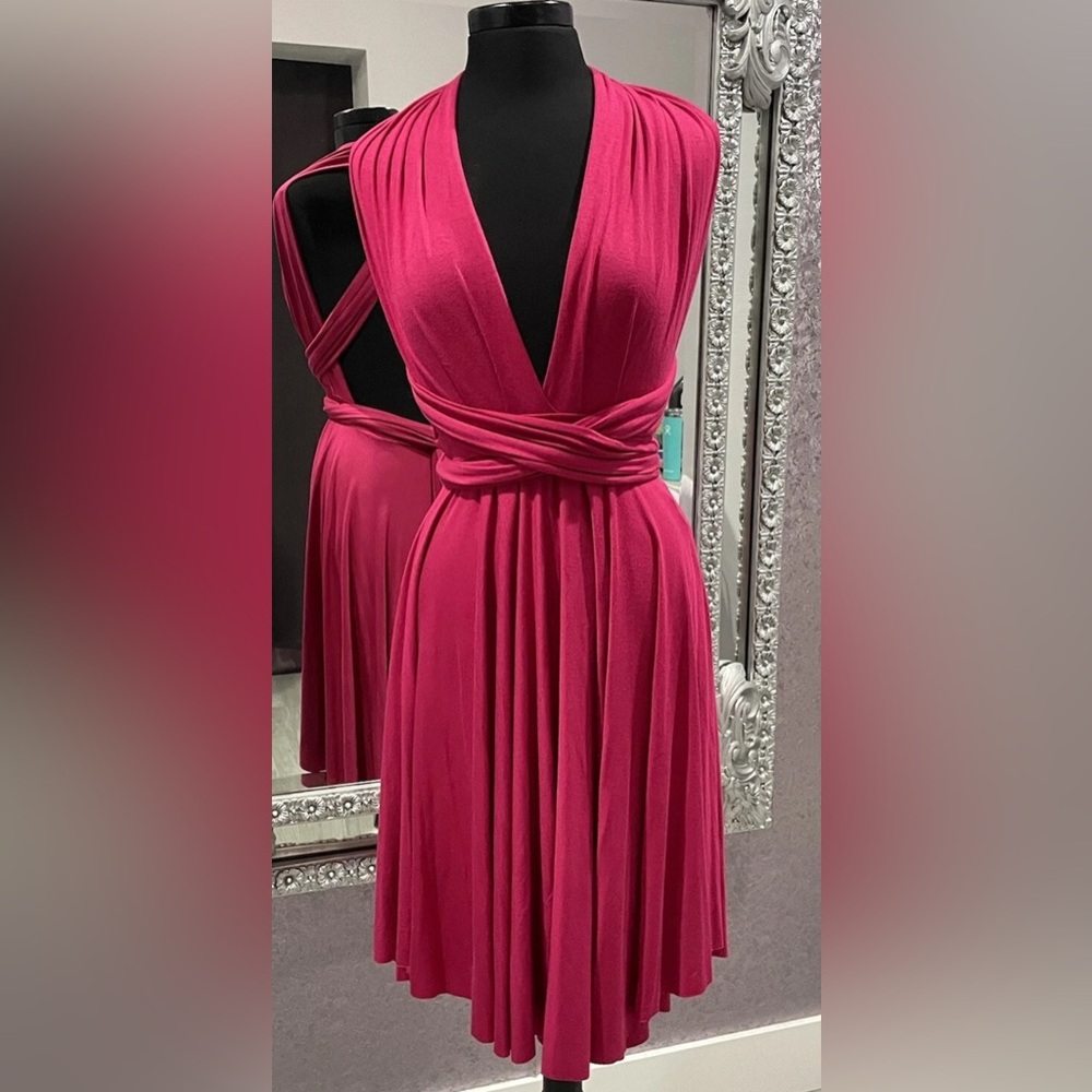 Tart Raspberry Infinity Wrap Dress - Picture 2 of 8